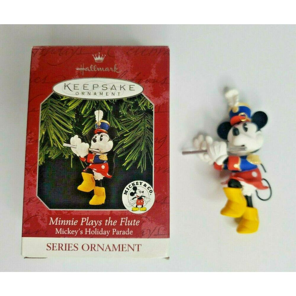 1998 Hallmark Minnie Plays The Flute Mickey's Holiday‎ Parade Ornament U70/4106
